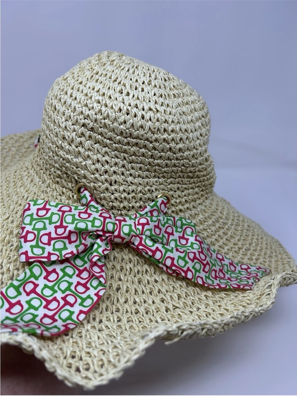 Vineyard Vines sun hat beach Kentucky Derby Horse straw W Ribbon NEW